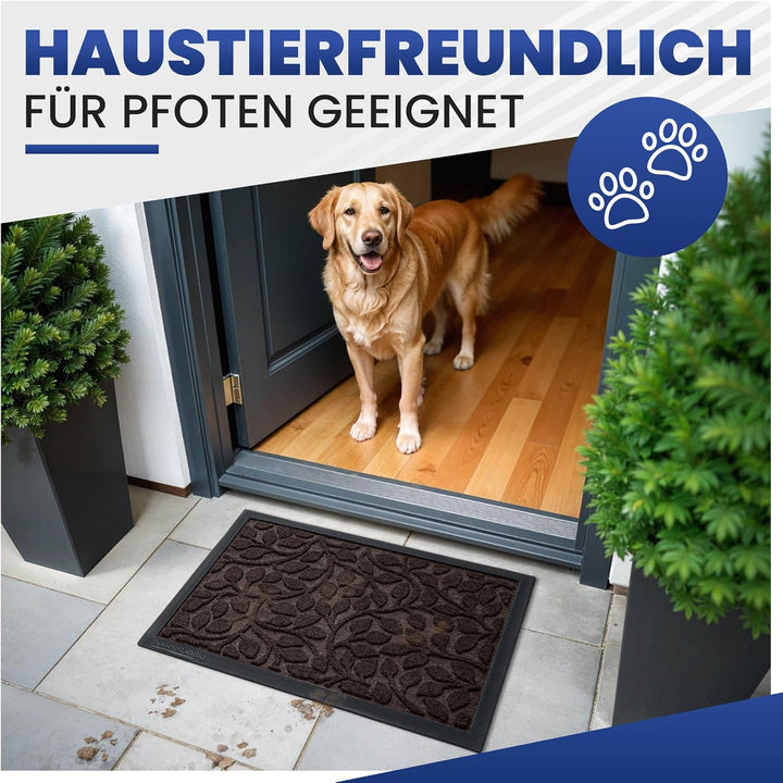 Bodenständig® Fussmatte aussen und innen [robust] - Saubere Schuhe Dank geriffelter Oberseite - Perf