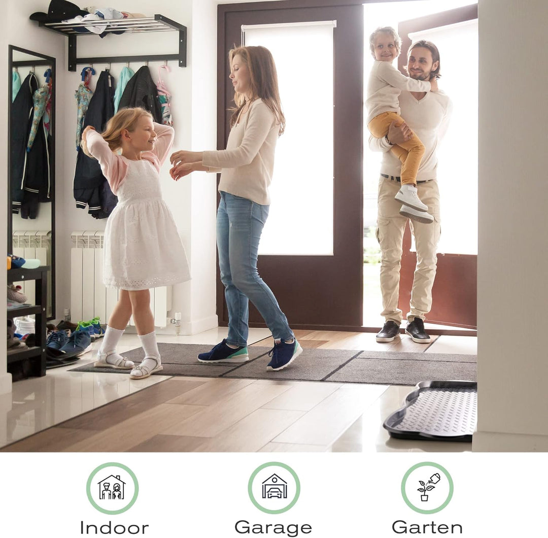 Entrando Schuhabtropfschale 74x37 cm 1 Stück – Tropfschale für nasse Schuhe, Flur & Wohnung – rutsch