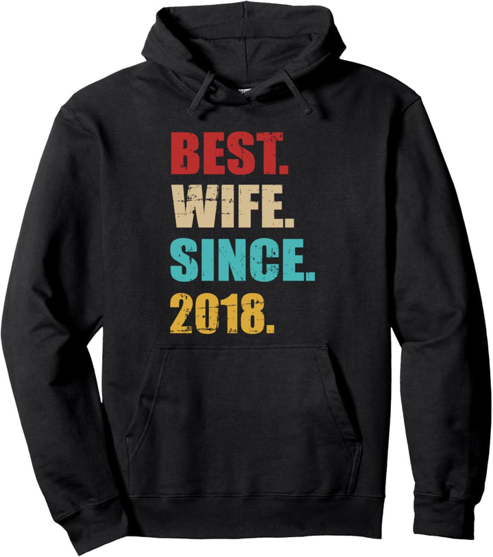 Beste Ehefrau seit 2018 4. Hochzeitstag Pullover Hoodie