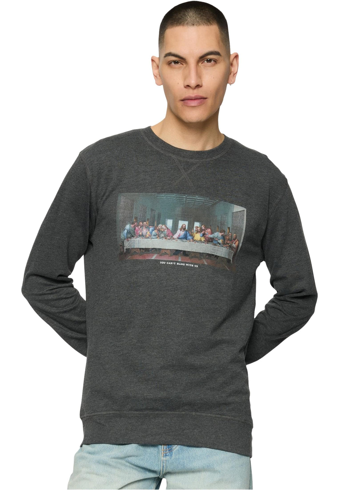 Mister Tee Herren Can´t Hang with Us Crewneck L Charcoal, L Charcoal
