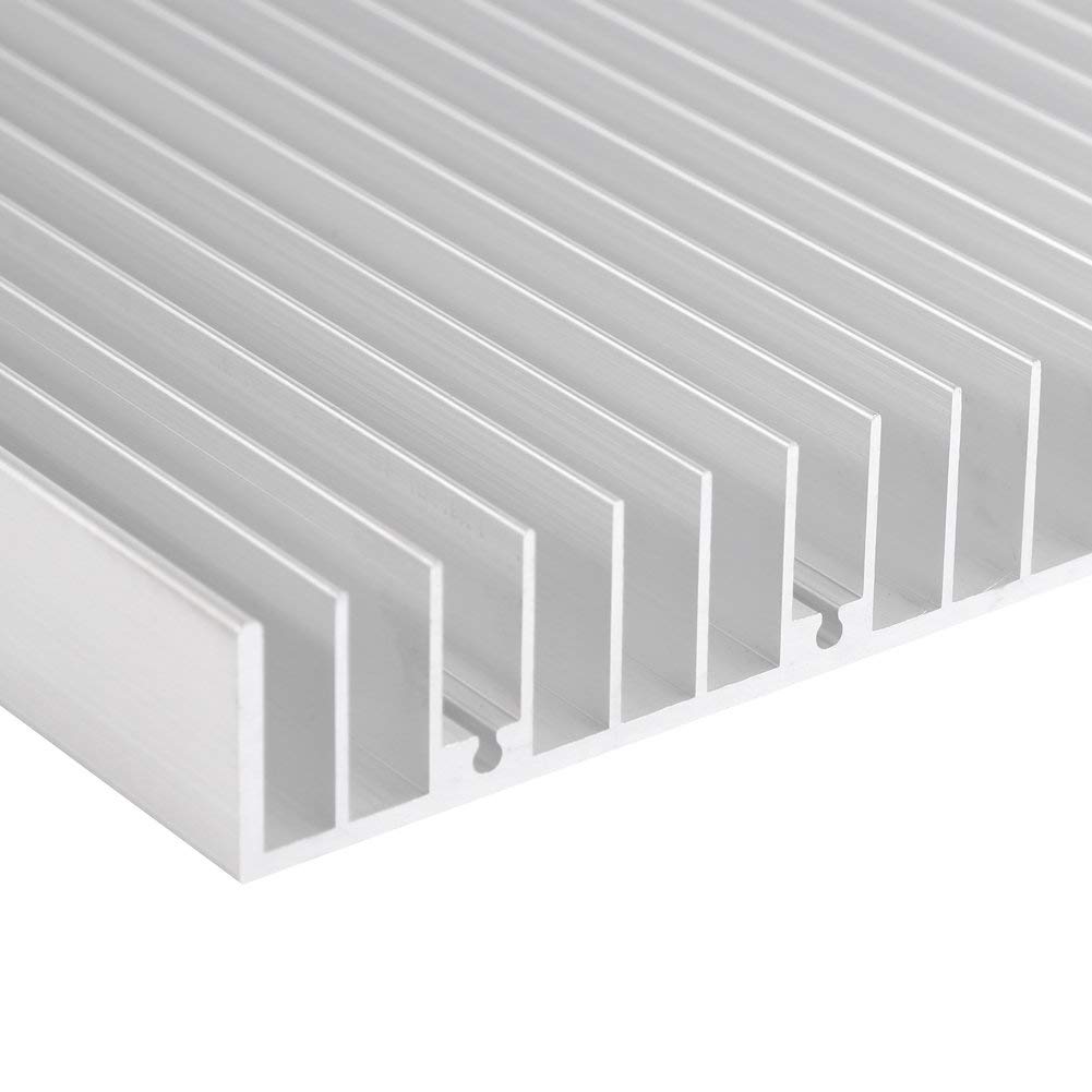 Aluminium Kühlkörper für LED-Leuchten für 8 Stück 3W LEDs oder 20 Stück 1W LEDs, 300x140x20mm