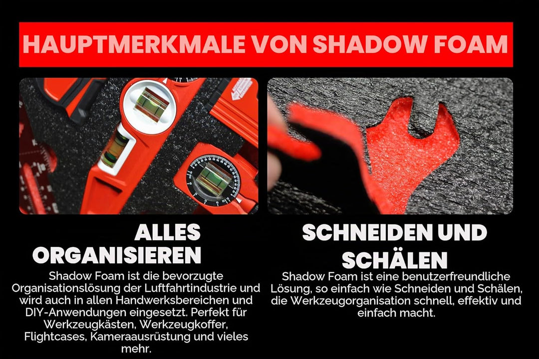 Shadow Foam L-Boxx Einsätze [Doppelpack] für Bosch L-Boxx 102-374 Schaumstoff für Sortimo Modular We