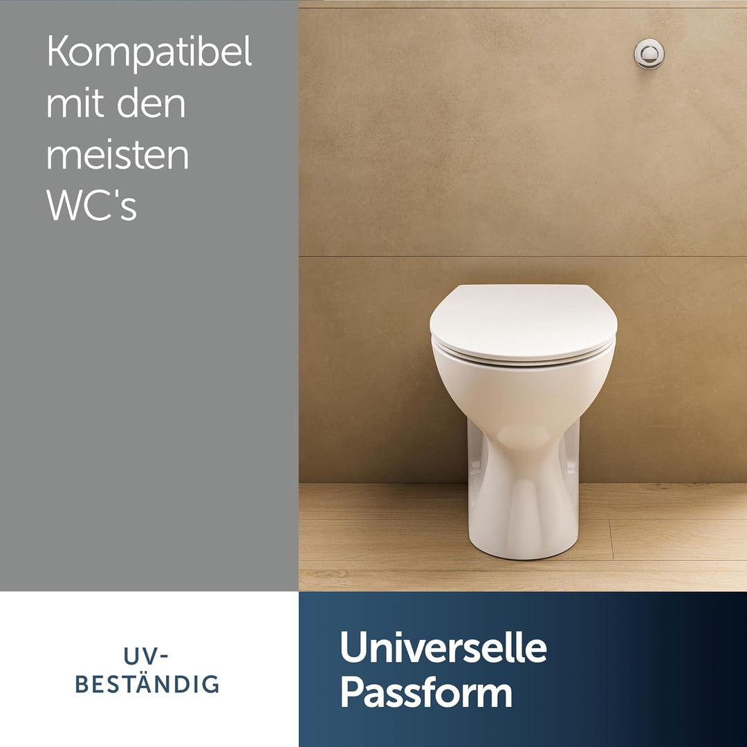 Ideal Standard E131701 Eurovit WC-Sitz, Weiss Universal Design ohne