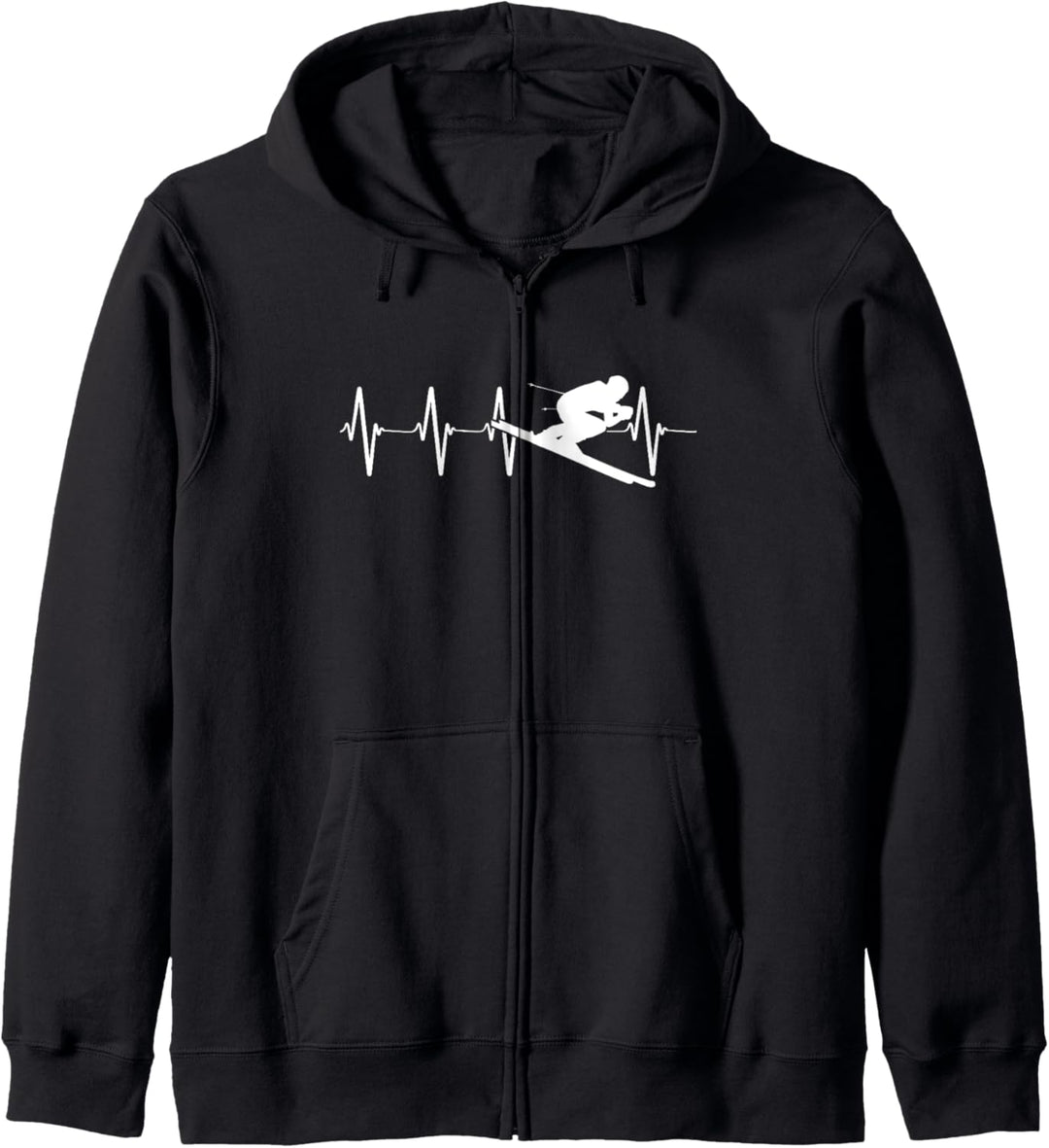 Ski-Heartbeat Skifahrer Geschenk für einen Ski-Hintern Kapuzenjacke