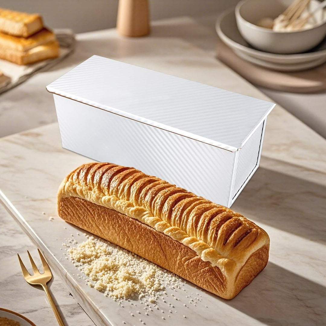 1000g Brotbackform, Toastbrot Backform mit Deckel, Antihaft Toastbrotform Kastenform Kuchen mit Belü