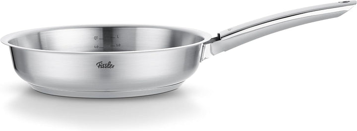 Fissler Pure Collection / Edelstahl-Pfanne (Ø 24 cm) unbeschichtete Stielpfanne, Innenskalierung, 10