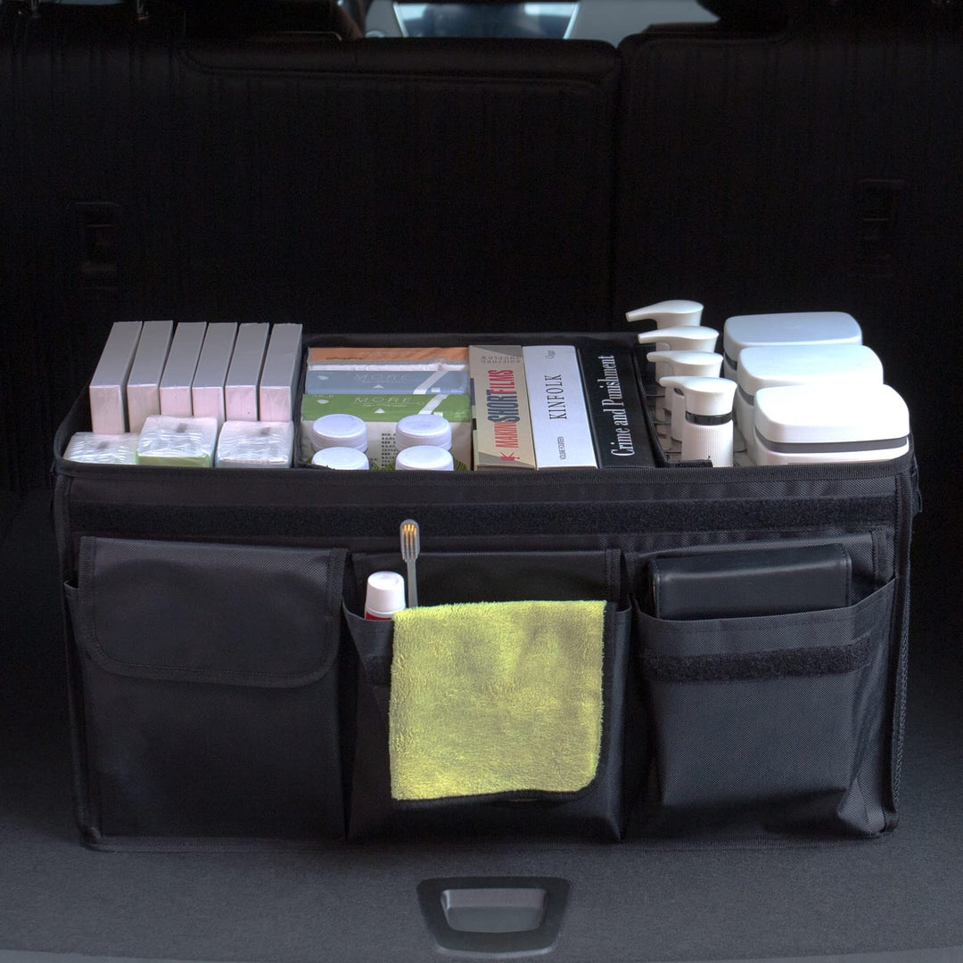 newaner Kofferraum Organizer, Kofferraumtasche, Faltbarer Kofferraum-Organizer mit Fach mit Deckel m
