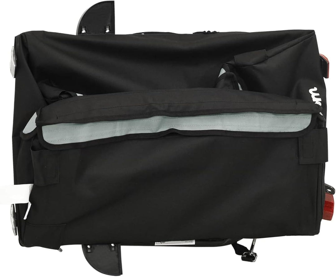Fahrradanhänger 30kg Eisen Schwarz-Orange | Robustes Eisengestell, hohe Stabilität, wetterfest Grau,