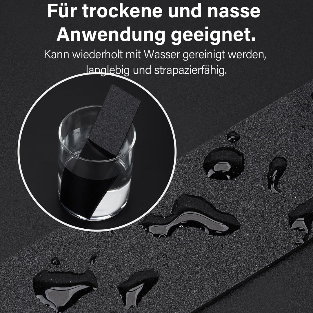 WUTA Schleifpapier Set mit Kohlefaser-Platten, 120 Blätter selbstklebend in 4 Körnungen (320/600/100
