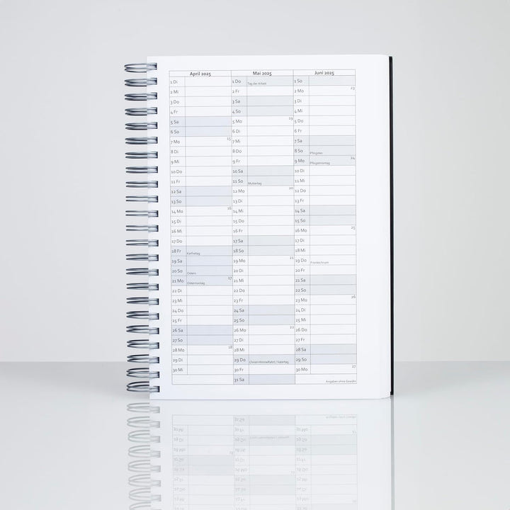 2023 Dicker Kalender – DUNKELBLAU – Spiralbindung – pro Tag eine volle DIN A4 Seite Platz – Tageskal