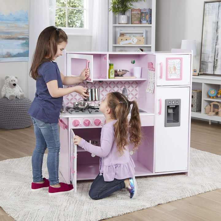 Melissa &amp; Doug 14002 Rosarote Chefkochküche aus Holz Chefkochküche - Rosarot, Chefkochküche - Rosaro