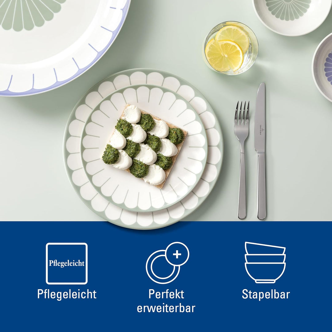 Villeroy &amp; Boch - Fleur vert Frühstücksteller grün, Spülmaschinenfest, Mikrowellensicher, Desserttel