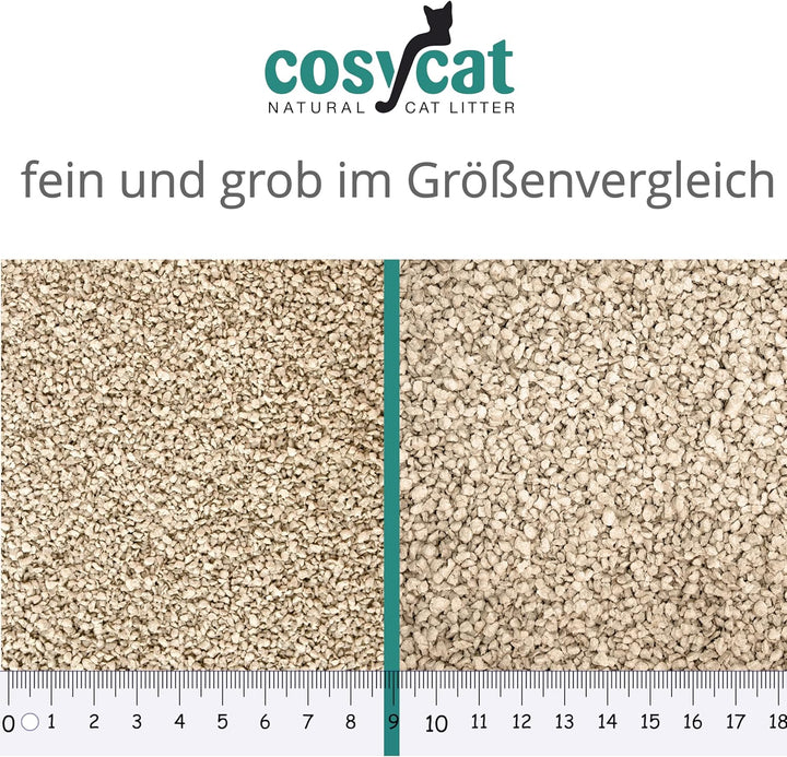 COSYCAT Klumpendes Bio-Katzenstreu aus Holz GROB [Limited Edition] – 40 l – in der Toilette entsorgb