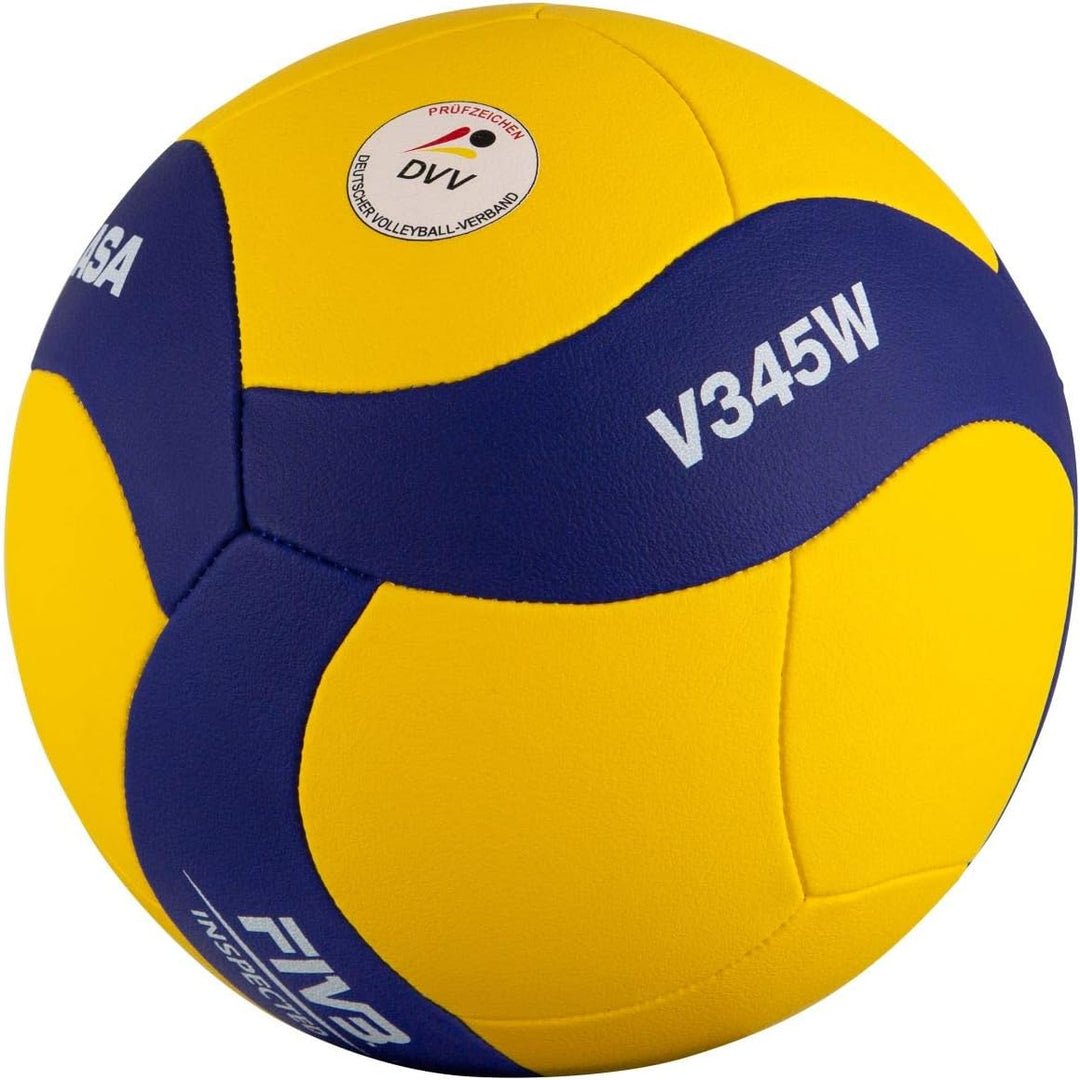 MIKASA W345W Volleyball, Blau/Gelb Blau/Gelb, 5
