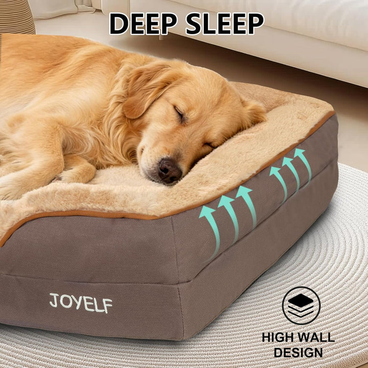 JOYELF Orthopädisches Hundebett für mittelgrosse Hunde, wasserdichtes Schaumstoffsofa mit abnehmbare