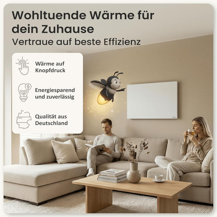 AUROM Infrarotheizung – Infrarotheizung Wandmontage &amp; Deckenmontage – Infrarot Wandheizung aus Metal