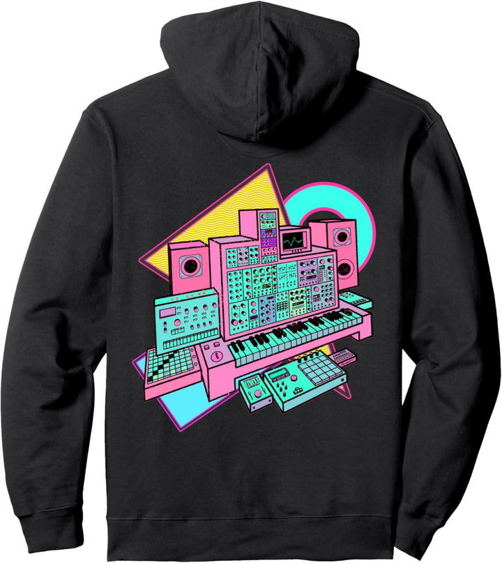 Modular Synthesizer Synthwave Musiker Pullover Hoodie