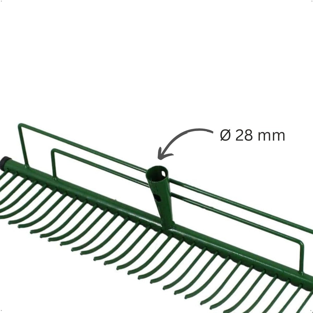 Rekord Rasenrechen (Stahl, pulverbeschichtet) - Arbeitsbreite: 60 cm 32 Zinken - ohne Stiel, Laubrec