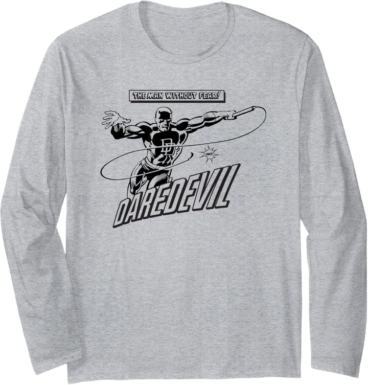 Marvel Daredevil The Man Without Fear Retro Langarmshirt