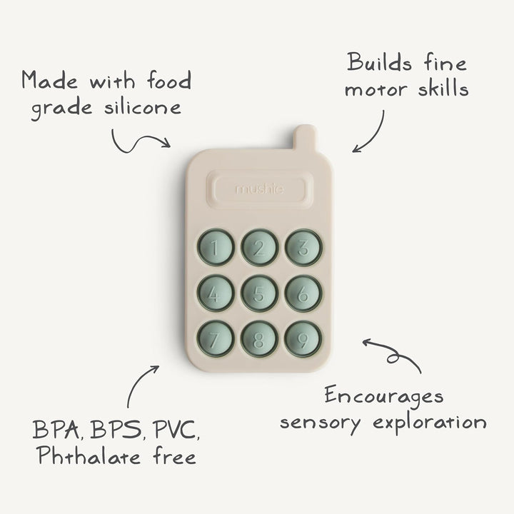 Mushie Telefon Pressspielzeug für Kinder &amp; Erwachsene | Sensorisches Spielzeug | Konzentration &amp; Auf