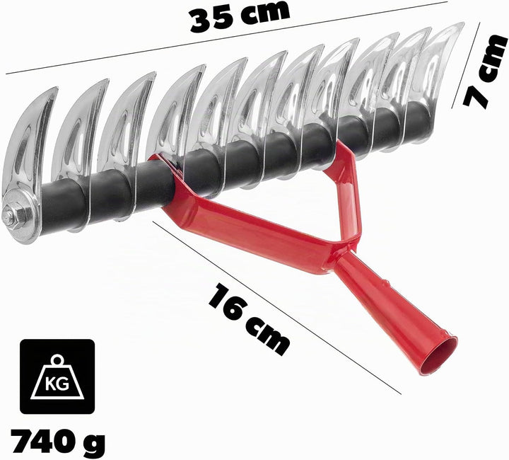 KADAX Rasenlüfter, manueller Vertikutierer für Garten, Rasen, Moos, Gartenzubehör aus Metall, Schnei