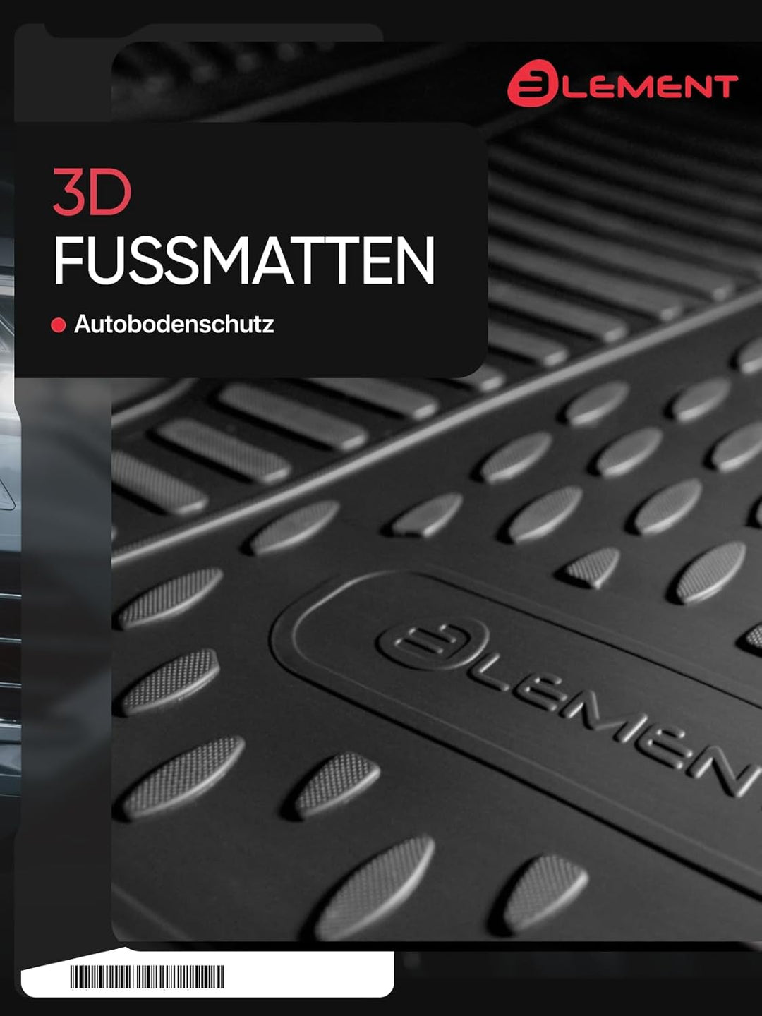 Element Passgenaue Premium Antirutsch Gummi Fussmatten - OPEL Mokka, SUV