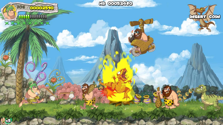 New Joe &amp; Mac: Caveman Ninja - T-Rex Edition [PS4] PlayStation 4, PlayStation 4