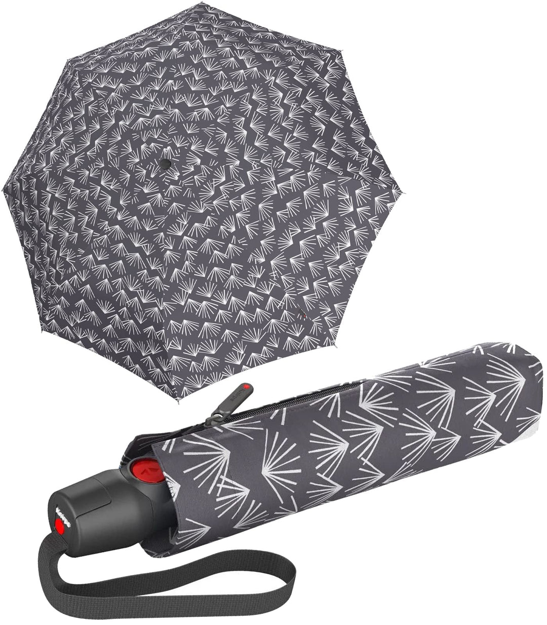 Knirps T.200 Duomatic Taschenschirm 28 cm Mittel Nuno Kasa Steel, Mittel Nuno Kasa Steel