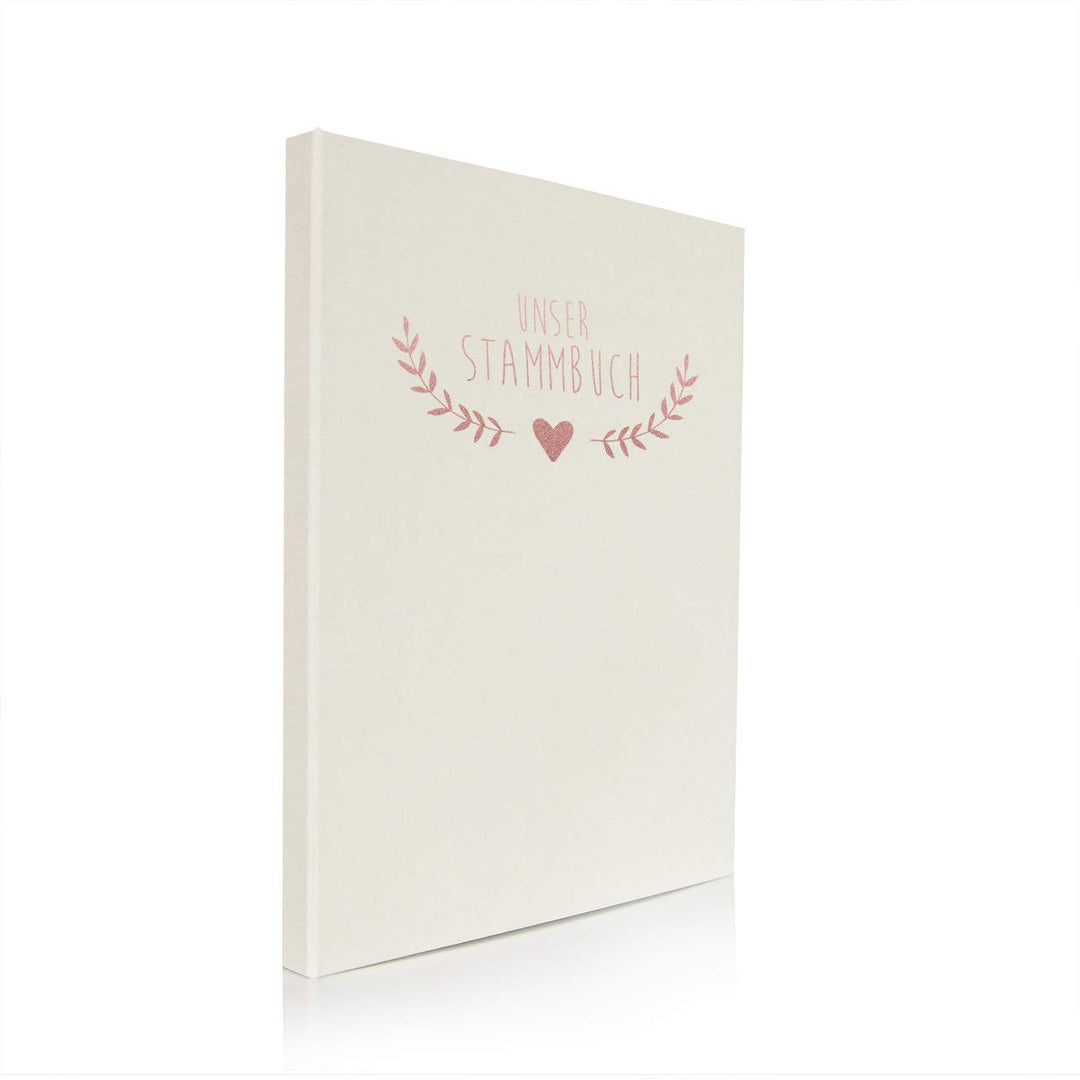 Hochzeitideal Stammbuch der Familie DIN A4 'Boho' Leinen (Creme)
