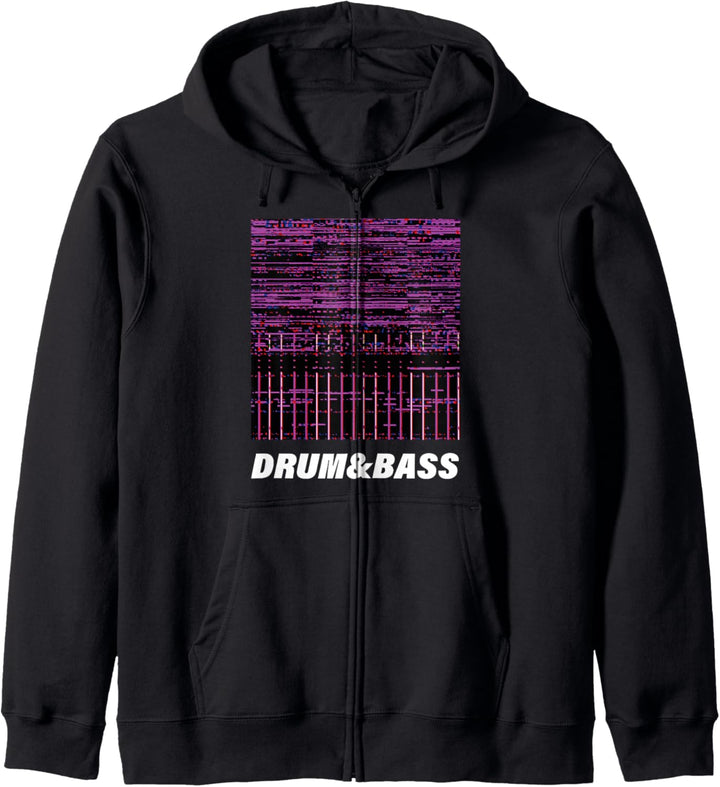 Techno Motiv Drum and Bass Kapuzenjacke