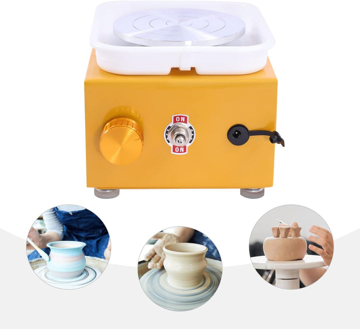 Töpferscheibe Elektrisch Mini Keramikmaschine Tonmaschine 10cm für DIY Keramik Anfänger Keramikrad-T