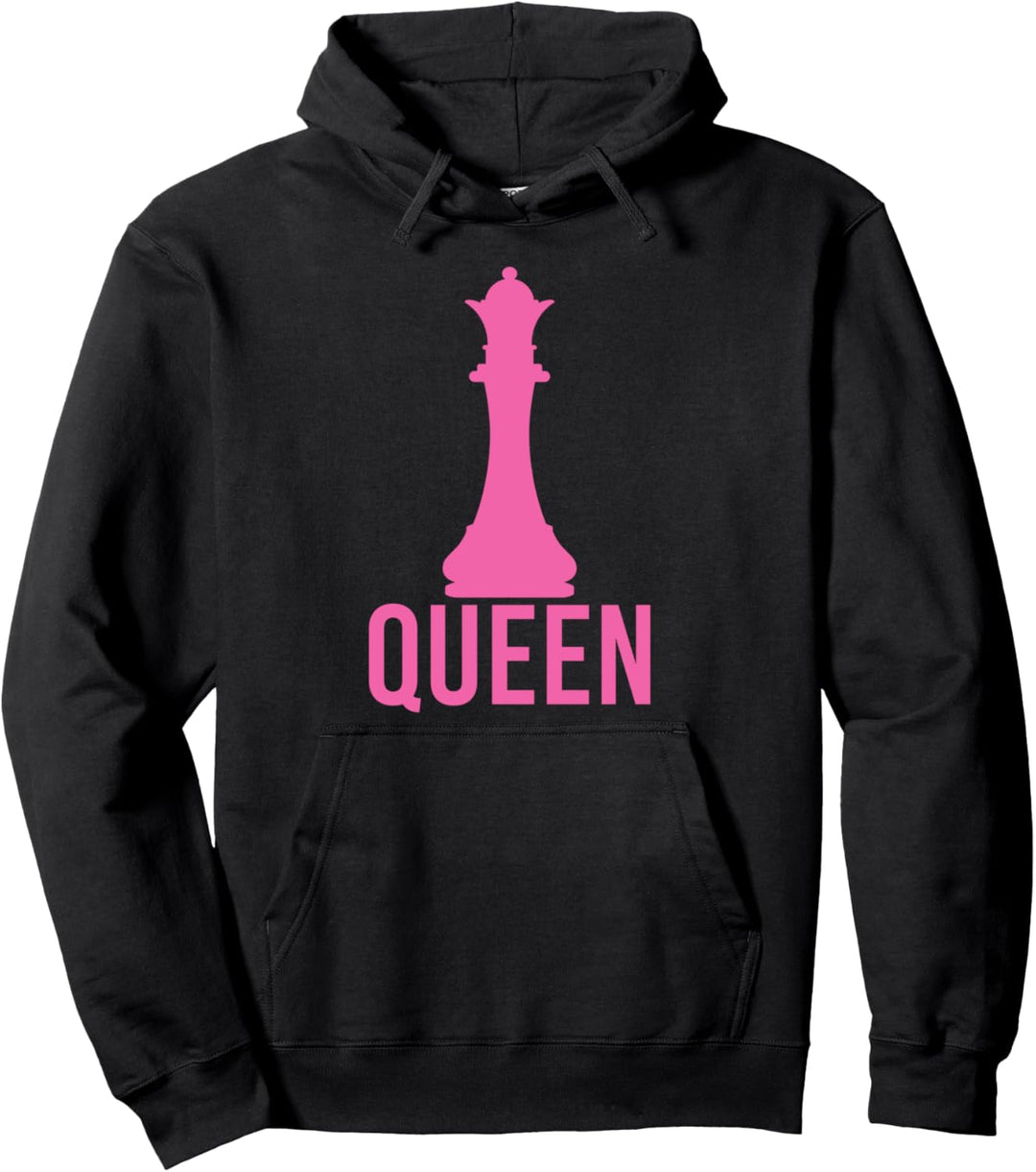 Queen Pink Chess Pullover Hoodie