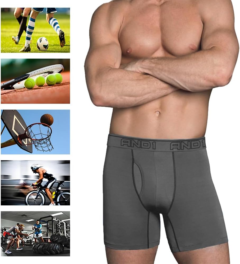 AND1 Sport Boxershorts 5er Pack Unterwäsche Herren Unterhosen Männer Retroshorts Boxer Brief Sportun