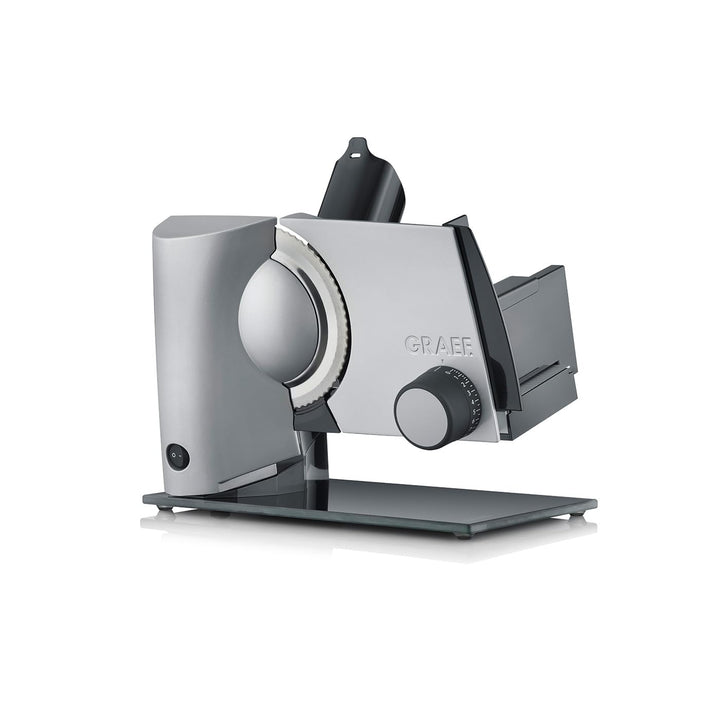 GRAEF Allesschneider S32100, multifunktionale elektrische Schneidemaschine, kippbar, Wurst, Käse, Br