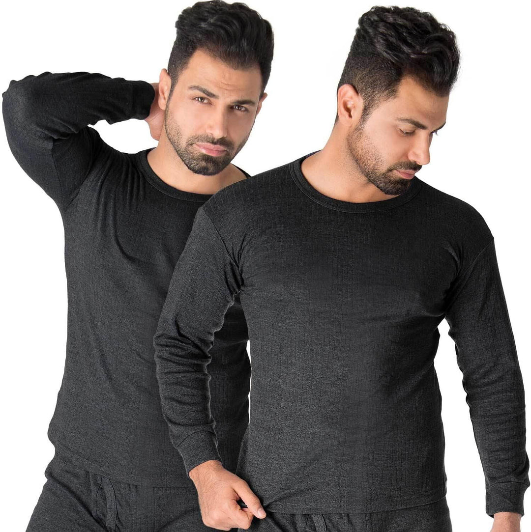 Black Snake® Thermounterhemd Thermounterwäsche Sport Unterhemden Herren 2 Stück Langarm L Anthrazit,
