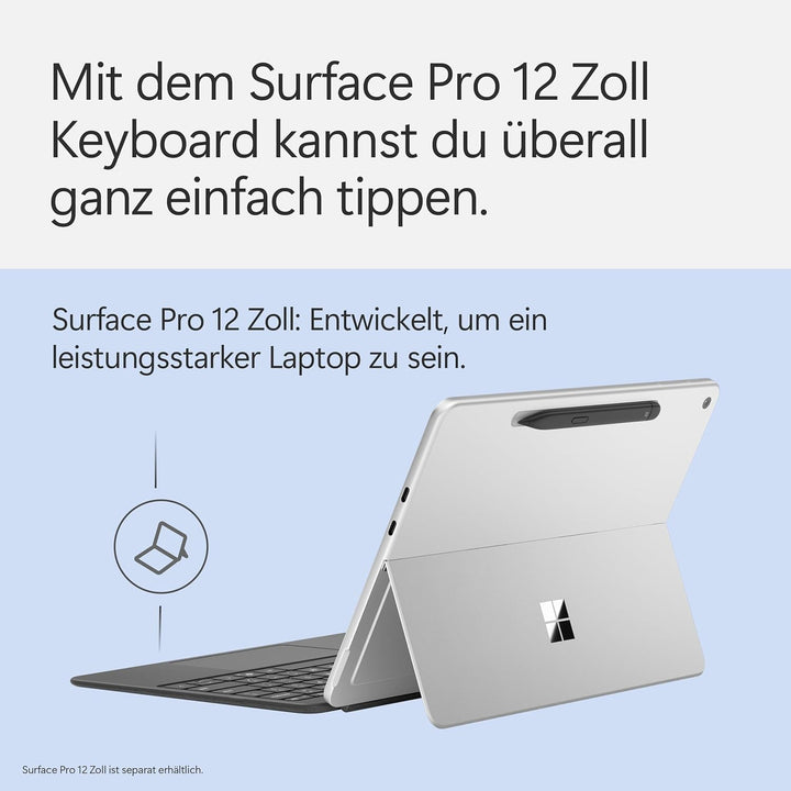 Microsoft Surface Pro 12" Keyboard mit Slim Pen | kompatibel mit Surface Pro 12" | QWERTZ | Anthrazi