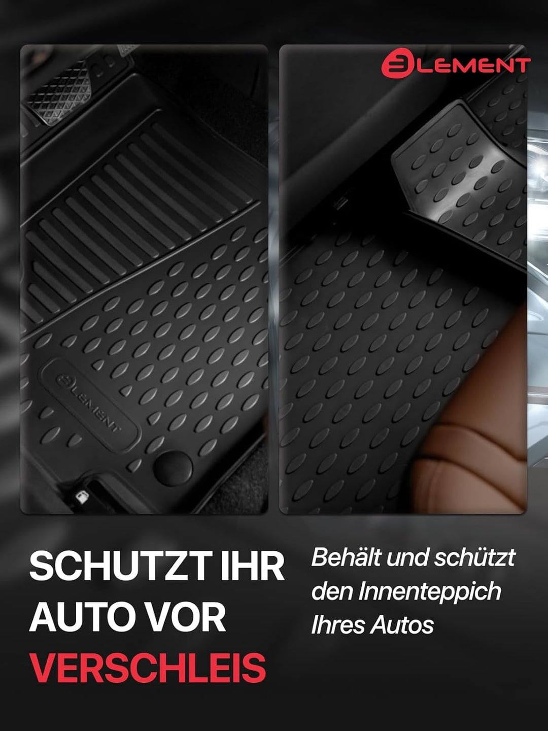 Element Passgenaue Premium Antirutsch Gummi Fussmatten - Toyota