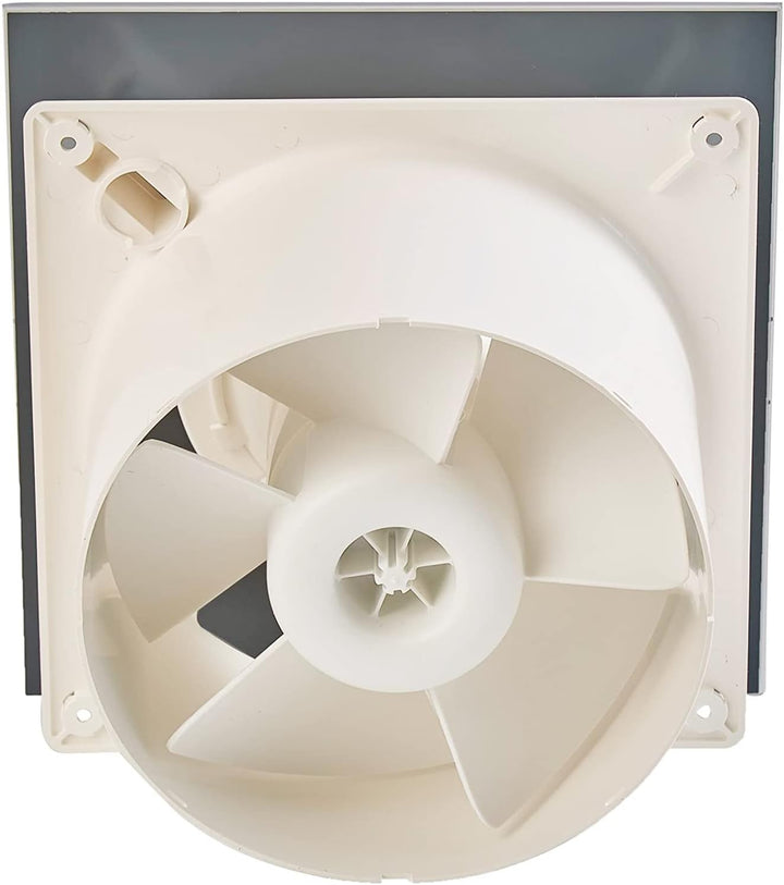 Badlüfter mit Timer 120 mm (120 mm Glas) 120 mm Glas Weiss, 120 mm Glas Weiss