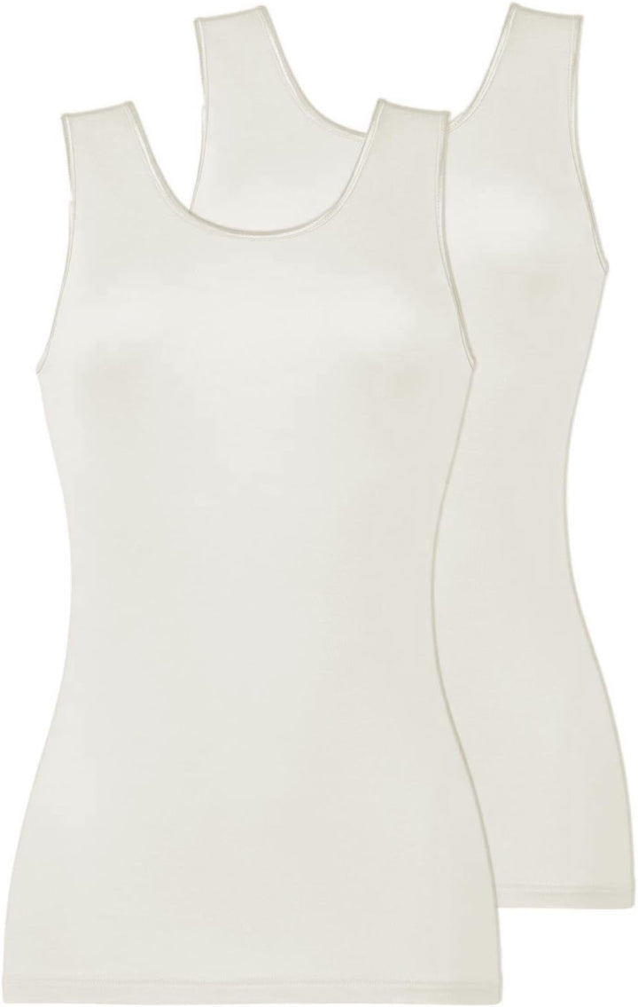 Sangora 2er Sparpack Damen-Achselhemd 8010790 = S in wollweiss
