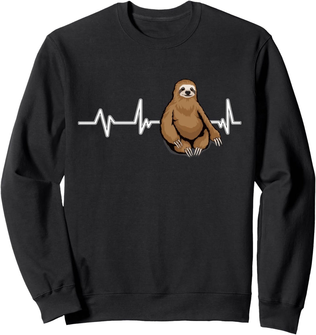 Sloth Heartbeat Herzschlag Faultier Sweatshirt