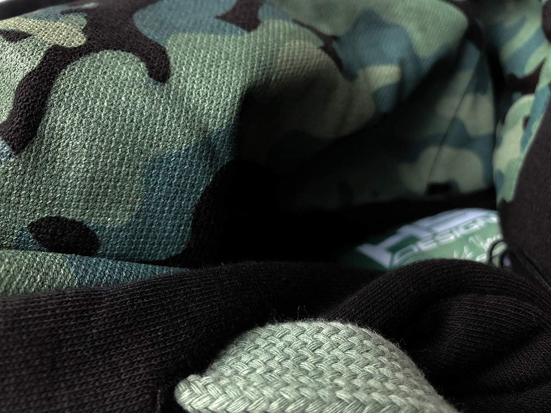 HOTSPOT DESIGN Hoodie Zander, L, Schwarz, mit Tarndetail, 010301203