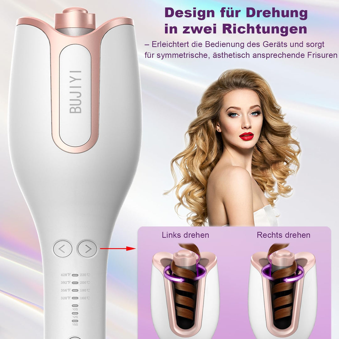 Lockenstab Automatisch,Lockenstab Grosse Locken mit mit 4 Temperatureinstellungen und 3 Heizzeitopti