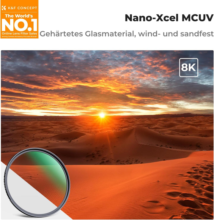 K&F Concept Nano X-Serie Slim MC UV Filter, UV Schutzfilter-72mm, 72mm