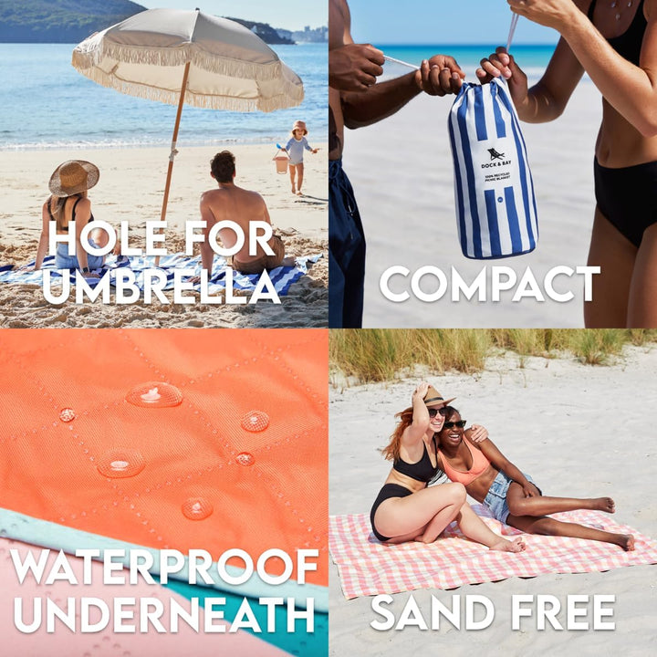 Dock & Bay Picknickdecke - Schnell trocknend und wasserfest - 100% recycelte Materialien - Extra Lar