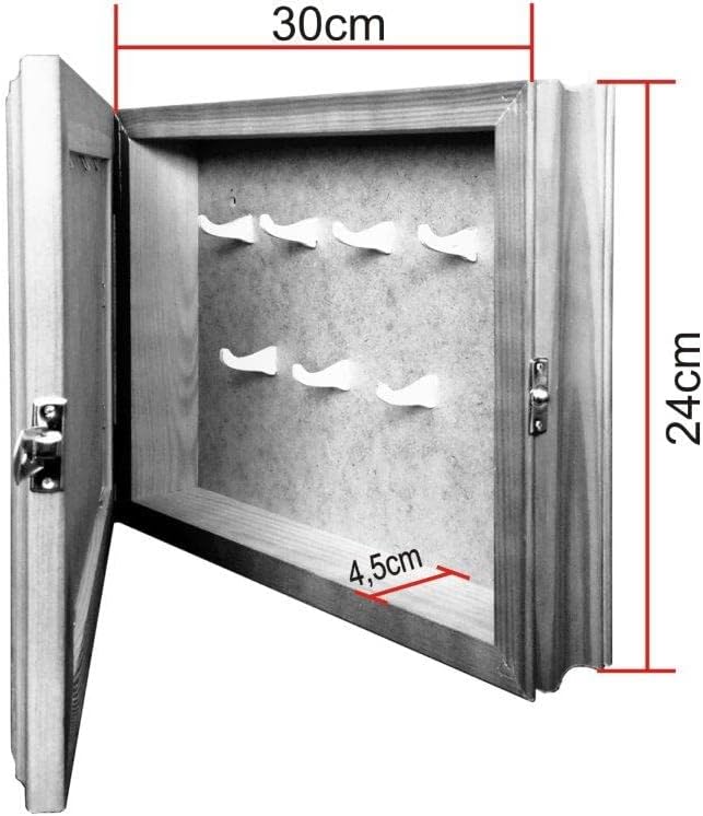 Schlüsselkasten aus Holz, Hängeschrank mit Schlüsselbrett, Wandorganizer für Schlüsselaufbewahrung,