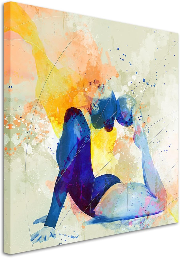 Turnen XIII 60x60cm Wandbild SPORTBILD Aquarell Art tolle Farben von Paul Sinus
