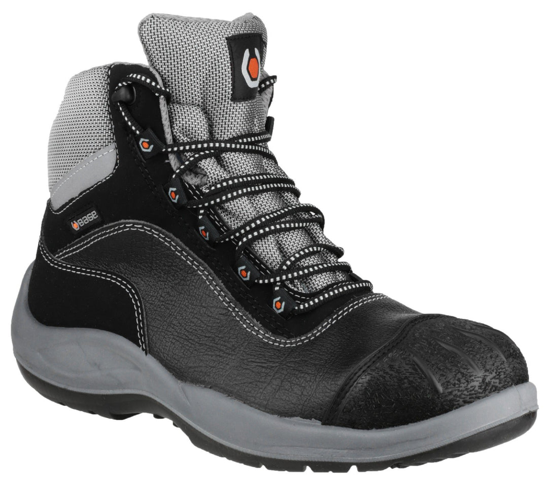 Base B119 Mens Kampfstiefel 41 EU Schwarz Grau, 41 EU Schwarz Grau