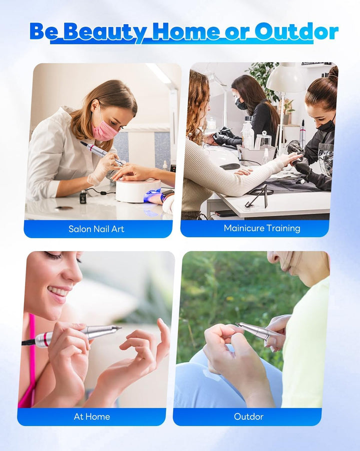 CozyZen Elektrische Nagelfräse Professional, 45000 U/min mit LCD-Display | Hand- &amp; Fusssteuerung, le