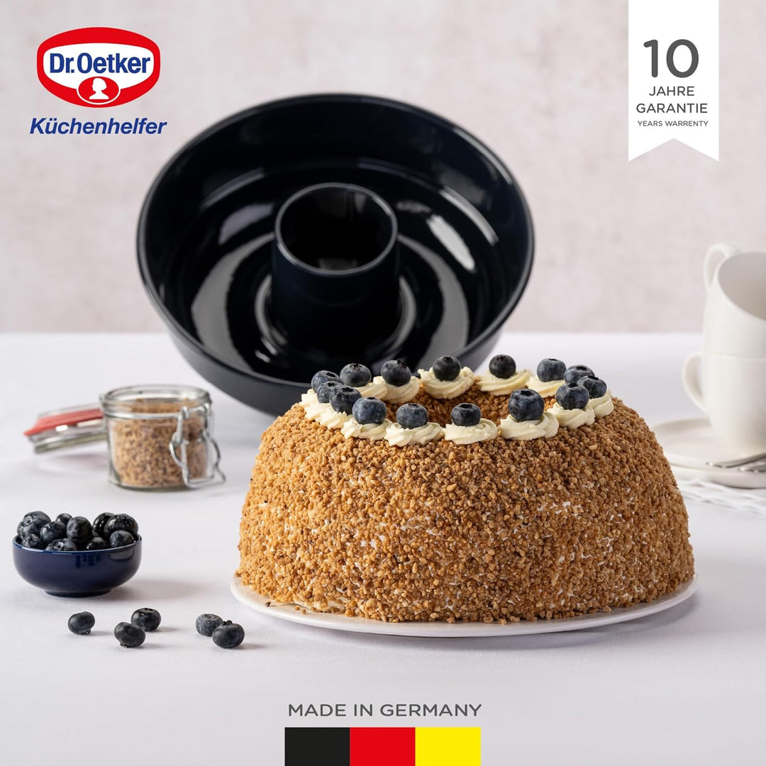 Dr. Oetker Frankfurter Kranz Kuchenform 26 cm Back-Liebe Emaille – Schnitt- & kratzfeste Backform mi