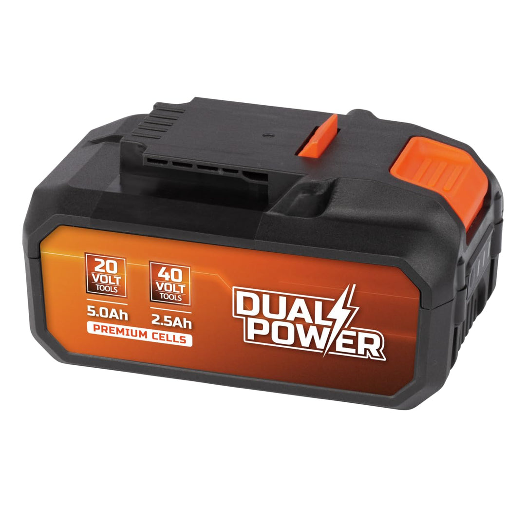 Powerplus Akku 2x20V 5.0/2.5Ah, für alle Powertools und Gartengeräte des Dual Power Sortiment und ka